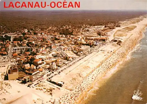 AK / Ansichtskarte  Lacanau_33_Gironde Vue densemble aerienne de la grande plage 