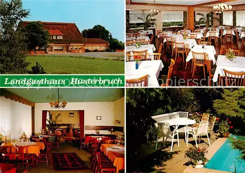 AK / Ansichtskarte 73829690 Petershagen_Weser Landgasthaus Husterbruch Gastraeume Garten Petershagen Weser