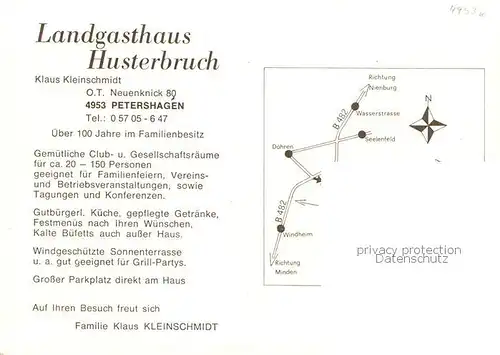 AK / Ansichtskarte 73829690 Petershagen_Weser Landgasthaus Husterbruch Gastraeume Garten Petershagen Weser