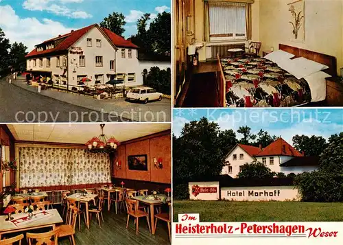 AK / Ansichtskarte 73829693 Petershagen_Weser Waldhotel Morhoff im Heisterholz Speiserestaurant  Petershagen Weser