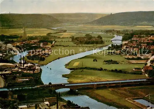 AK / Ansichtskarte  Minden__Westfalen_Weser Schachtschleuse Wasserstrassenkreuz Weserpartie  