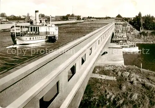 AK / Ansichtskarte  Minden__Westfalen_Weser ueberfuehrung des Mittellandkanals ueber die Weser 