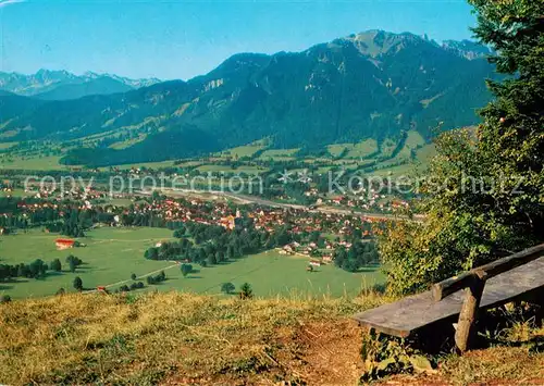 AK / Ansichtskarte  Lenggries Blick von der Denkalm zum Brauneck Lenggries