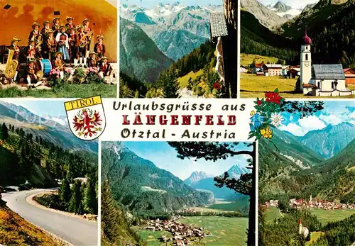 AK / Ansichtskarte 73829770 Laengenfeld_Oetztal Teilansichten Kirche Panorama Strassenpartie Laengenfeld Oetztal