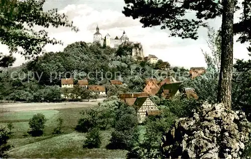 AK / Ansichtskarte 73829776 Hohenstein_Hersbruck Panorama mit Schloss Hohenstein_Hersbruck