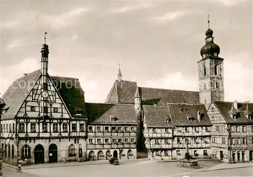 AK / Ansichtskarte  Forchheim_Oberfranken Romantischer Rathausplatz Forchheim Oberfranken