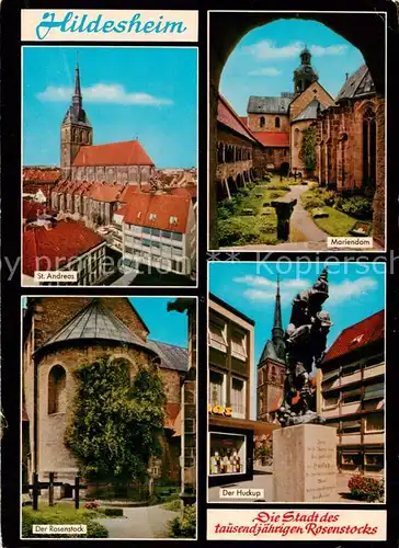 AK / Ansichtskarte 73829804 Hildesheim St Andreas Kirche Mariendom Der Rosenstock Der Huckup Hildesheim