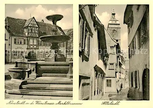 AK / Ansichtskarte  Neustadt__Haardt_Weinstrasse Marktbrunnen Altstadt 