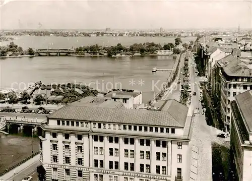 AK / Ansichtskarte  Hamburg Ballindamm Binnen und Aussenalster Hamburg