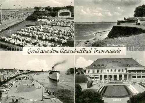 AK / Ansichtskarte 73829841 Travemuende_Ostseebad Kurkonzert Brodtener Ufer Hafen Casino Travemuende_Ostseebad