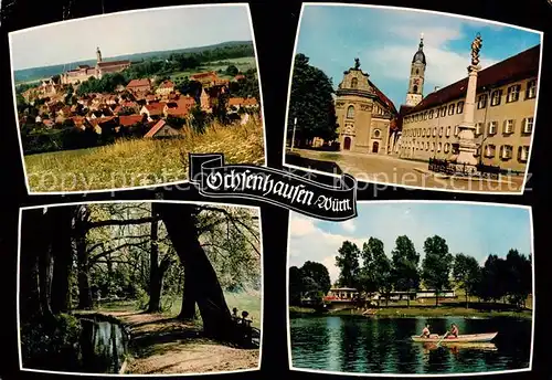 AK / Ansichtskarte 73829845 Ochsenhausen Panorama Kloster Waldweg Gondelteich Ochsenhausen