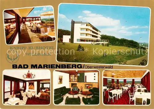 AK / Ansichtskarte 73829853 Bad_Marienberg Kneipp Kurhotel Wildpark Restaurant Cafeterrasse Hallenbad Bad_Marienberg