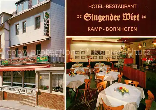 AK / Ansichtskarte 73829854 Kamp-Bornhofen_Rhein Hotel Singender Wirt Gaststube 