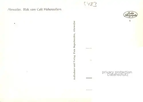 AK / Ansichtskarte 73829866 Ahrweiler_Ahr Blick vom Cafe Hohenzollern Ahrweiler_Ahr