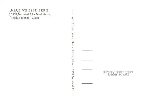 AK / Ansichtskarte 73829874 Neuwied_Rhein Haus Weisser Berg Teilansichten Neuwied Rhein
