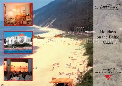 AK / Ansichtskarte 73829901 Miedzyzdroje_Misdroy_Ostseebad_PL Hotel Amber Baltic Gastraeume Strand 