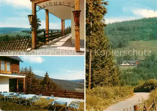 AK / Ansichtskarte Ohlenbach_Schmallenberg Hotel Pension Waldhaus Ohlenbach Terrasse 