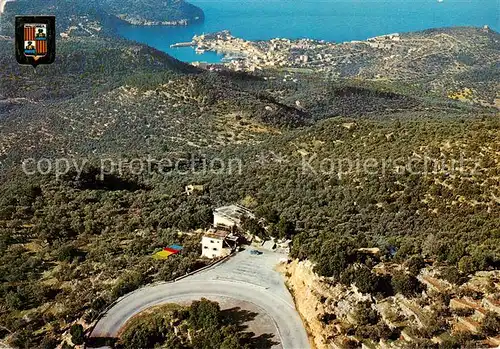 AK / Ansichtskarte Soller_Mallorca Vista aerea del Puerto y Mirador de Ses Barques Soller_Mallorca