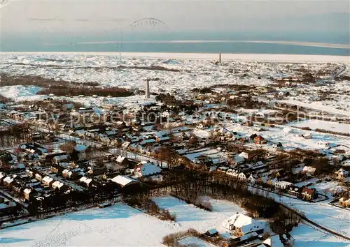 AK / Ansichtskarte Schiermonnikoog in de Winter Fliegeraufnahme Schiermonnikoog