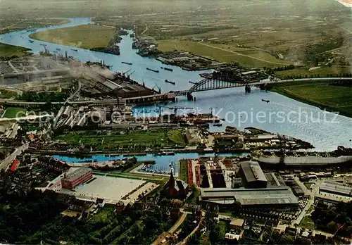 AK / Ansichtskarte Rotterdam__NL Maasbrug Fliegeraufnahme 