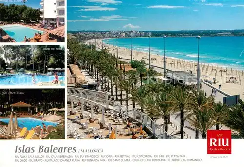 AK / Ansichtskarte Islas_Baleares Playa Cala Millor Hotel Riu Concordia Hotel Riu Sofia Hotel Riu Festival Islas_Baleares