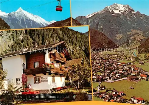 AK / Ansichtskarte Mayrhofen_Zillertal_AT Gaestehaus Fischer Panorama Seilbahn 