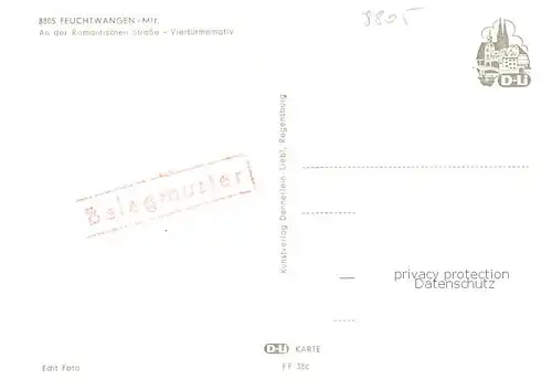 AK / Ansichtskarte Feuchtwangen Viertuermemotiv Feuchtwangen