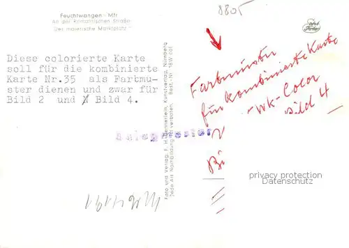 AK / Ansichtskarte Feuchtwangen Marktplatz Brunnen Feuchtwangen