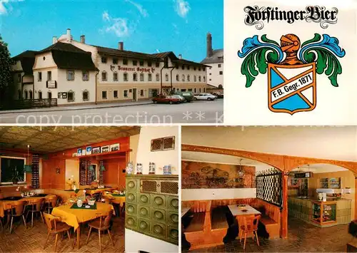 AK / Ansichtskarte Forsting_Bad_Aibling Brauerei Gasthof Forsting Gastraeume Forsting_Bad_Aibling