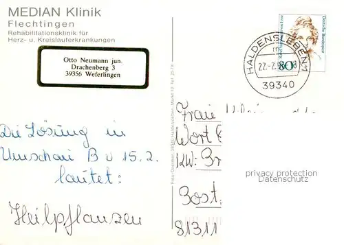 AK / Ansichtskarte Flechtingen Median Reha Klinik Speisesaal Hallenbad Aufenthaltsraum Flechtingen