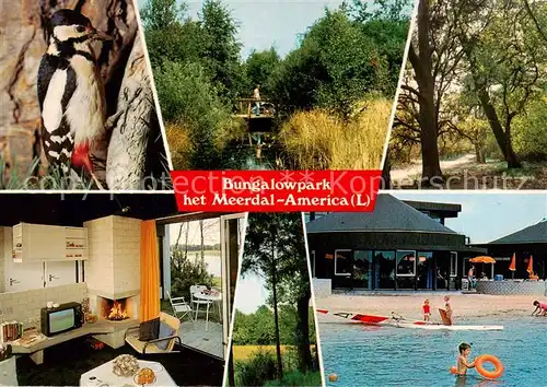 AK / Ansichtskarte America_Horst_aan_de_Maas_NL Bungalowpark het Meerdal Specht Zimmer Restaurant Badesee 