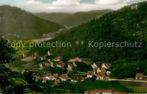 AK / Ansichtskarte Hoefen_Pommelsbrunn Panorama Luftkurort Fraenkische Alb Belegmuster Hoefen Pommelsbrunn