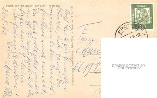 AK / Ansichtskarte Pruem_Eifel Waldbad Freibad Pruem_Eifel