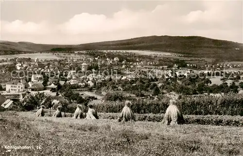 AK / Ansichtskarte Koenigshofen_Niedernhausen Panorama Blick ueber Felder Koenigshofen Niedernhausen