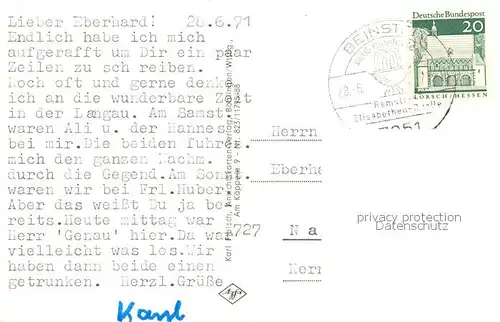 AK / Ansichtskarte Beinstein Panorama Motiv mit Kirche Schule Beinstein