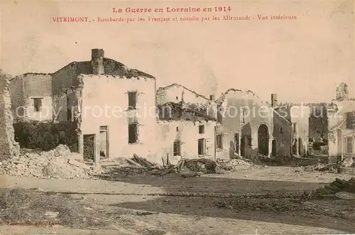 AK / Ansichtskarte  Vitrimont Bombardee par les Francais et ensuite par les Allmends Vue interieure Vitrimont