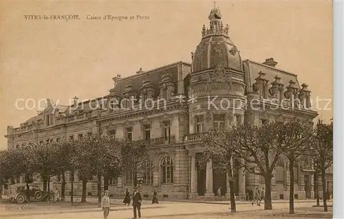 AK / Ansichtskarte  Vitry-le-Francois_51_Marne Caisse dEpargne et Poste 
