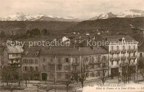 AK / Ansichtskarte  Thonon-les-Bains_74_Haute-Savoie Hotel de France et la Dent d'Oche 