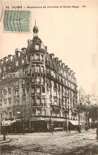 AK / Ansichtskarte  Clichy_92-la-Garenne Boulevard de Lorraine et Victor Hugo 