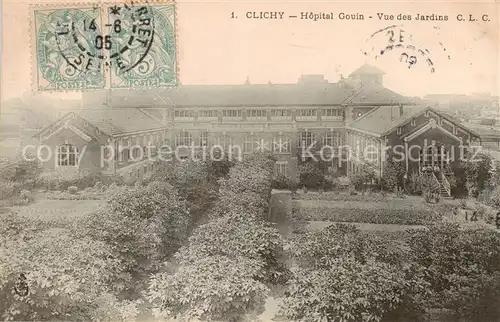 AK / Ansichtskarte  Clichy_92-la-Garenne Hopital Gouin Vue des Jardins 