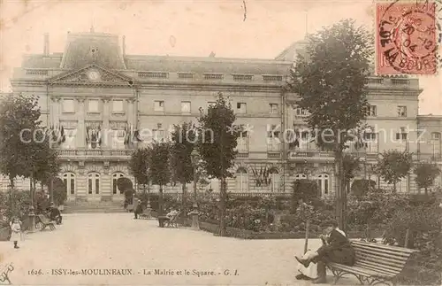 AK / Ansichtskarte  Issy-les-Moulineaux La Mairie et le Square Issy-les-Moulineaux