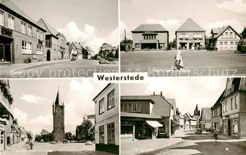 AK / Ansichtskarte 73830181 Westerstede Markt Hermannsplatz Markt Kirche Langestrasse Westerstede