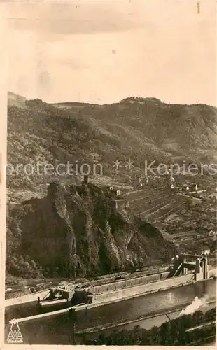 AK / Ansichtskarte  Aussig_Usti_nad_Labem Der Schreckenstein an der Elbe 