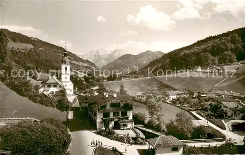 AK / Ansichtskarte 73830211 Ramsau__Berchtesgaden Panorama mit Kirche 