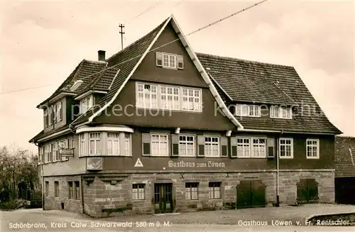 AK / Ansichtskarte  Schoenbronn_Calw Gasthaus Loewen  Schoenbronn Calw