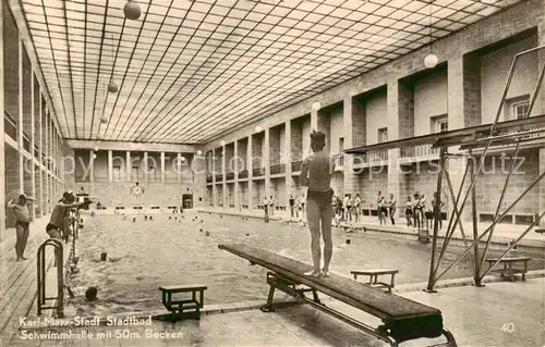 AK / Ansichtskarte  Karl-Marx-Stadt Schwimmhalle Karl-Marx-Stadt