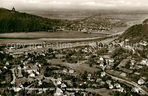 AK / Ansichtskarte  Hausberge_Porta_Westfalica Fliegeraufnahme 