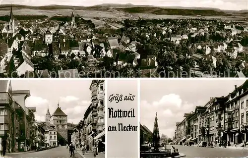 AK / Ansichtskarte  Rottweil_Neckar Panorama Strassenpartien Rottweil Neckar