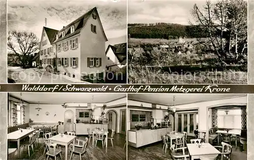 AK / Ansichtskarte 73830260 Walddorf_Altensteig Gasthof Pension Metzgerei Krone Gastraeume Walddorf_Altensteig