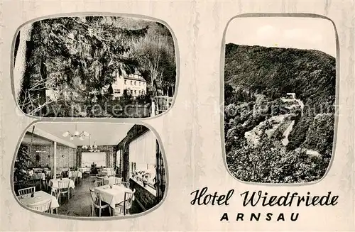 AK / Ansichtskarte 73830293 Arnsau Hotel Waldfriede Gaststube Panorama Arnsau